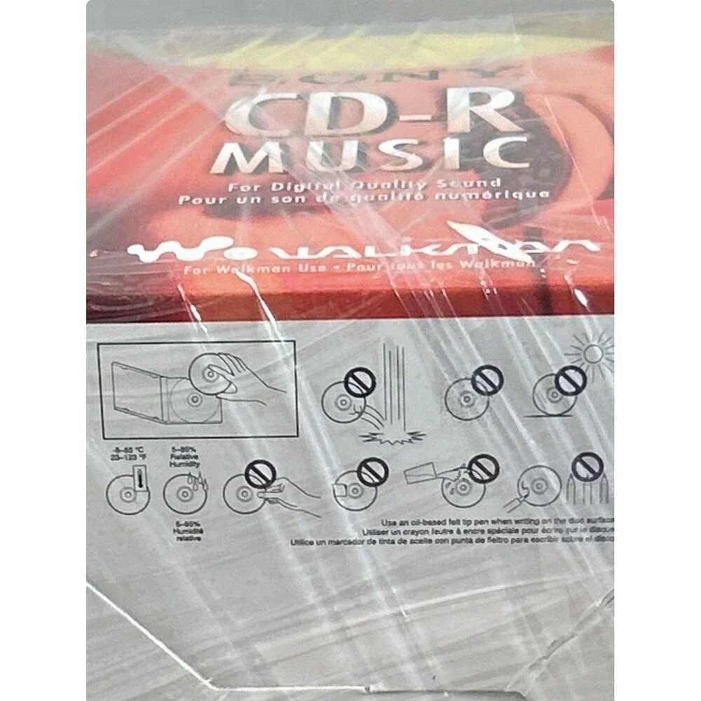 New Sony CD-R Music CDs 20 Pk Slim Multi Color Cases 80 Min 20CRM80LX2 Open Box